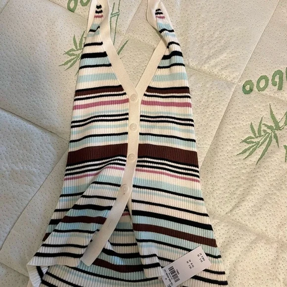 NWT Abercrombie Ribbed Halter Sweater Vest - Picture 1 of 4